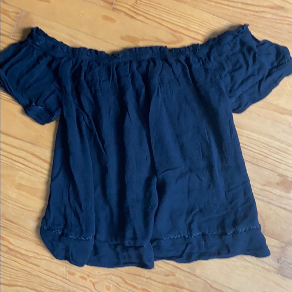 Harlowe & Graham Black Off The Shoulder Top